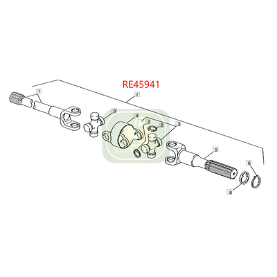 डीफरेंशियल सिस्टम ड्राइव शाफ्ट RE188421 RE45941 शाफ्ट Assy For  Tractors